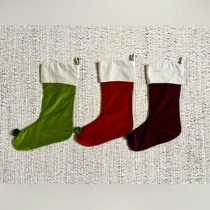 West Elm Velvet Christmas Stockings